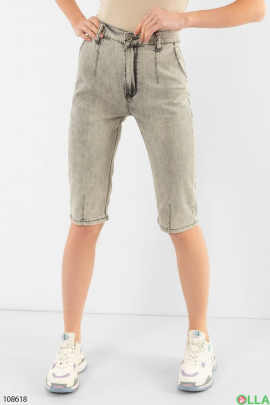 Women's gray denim shorts batal