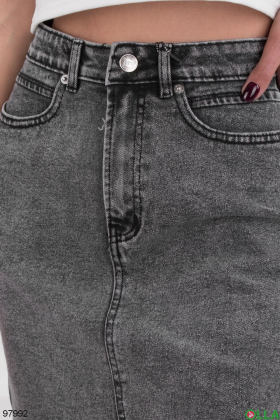 Жіноча сіра спідниця джинсова