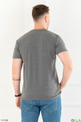 Men's dark gray printed T-shirt