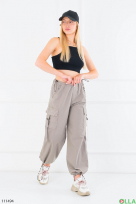 Women's gray cargo pants