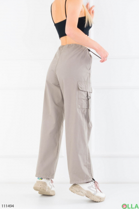 Жіночі сірі брюки-карго