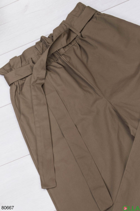 Жіночі брюки кольору хакі