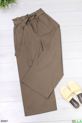 Жіночі брюки кольору хакі