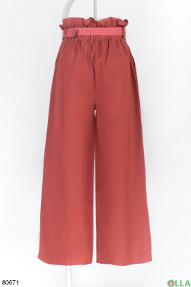 Women's terracotta trousers