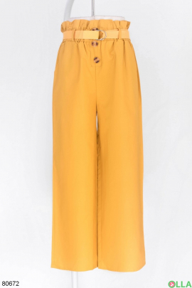 Женские желтые брюки 