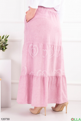 Женская розовая юбка батал