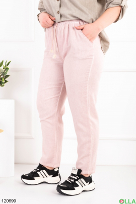Women's pink batal banana trousers