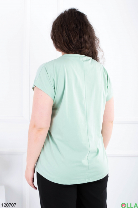 Women's green batal T-shirt with print
