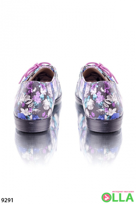 Жіночі туфлі з квітковим принтом