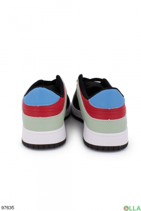Eco-leather multicolored women's sneakers