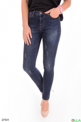 Женские джинсы с потёртостями