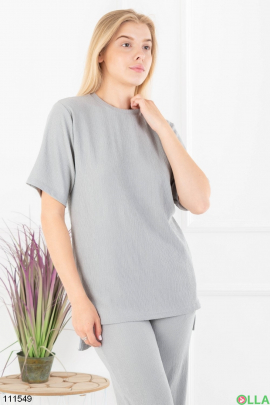 Women's gray t-shirt and trousers set