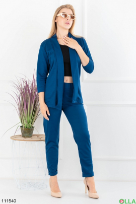 Women's blue jacket and trousers set