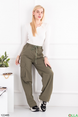 Жіночі зелені брюки-карго