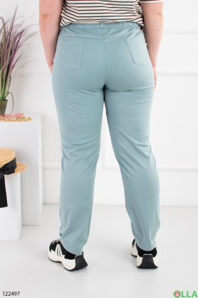 Women's turquoise banana pants