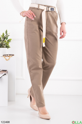 Women's beige banana pants