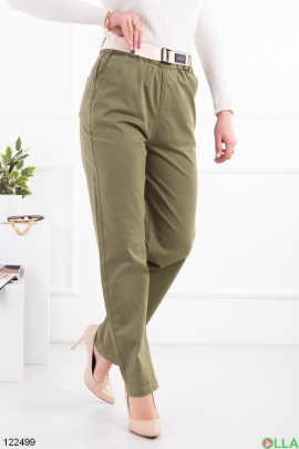 Women's green banana pants