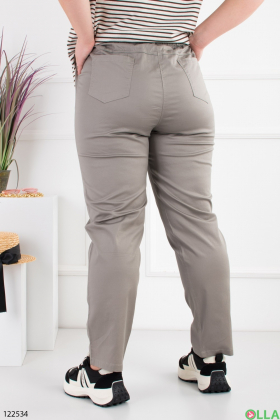 Women's gray banana pants