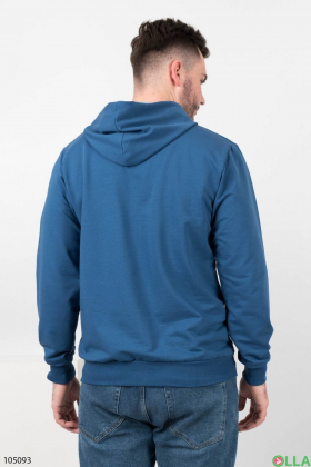 Men's blue zipped hoodie