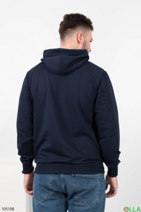 Men's blue zipped hoodie