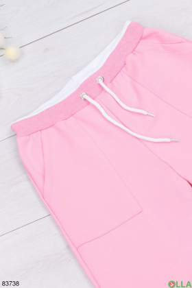 Женские розовые спортивные брюки