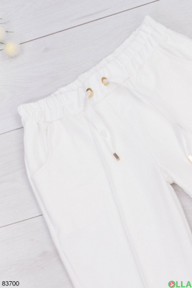 Жіночі білі спортивні брюки