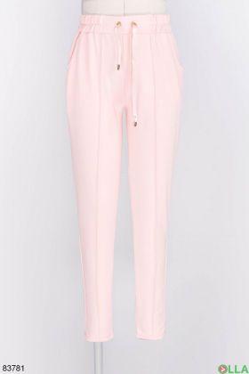 Жіночі світло-рожеві спортивні брюки
