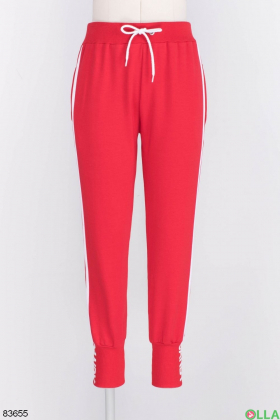 Женские красные спортивные брюки