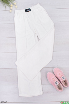 Жіночі білі спортивні брюки