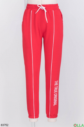 Women's red sweatpants