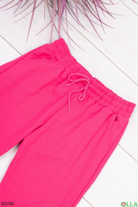 Жіночі рожеві спортивні брюки
