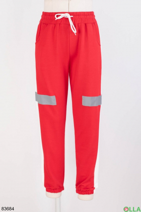 Women's red sweatpants