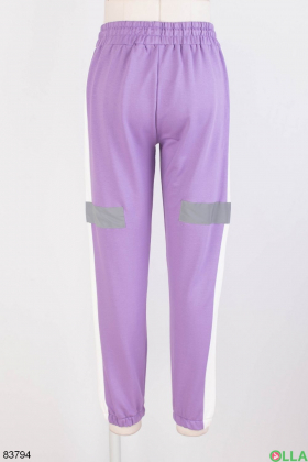 Женские лиловые спортивные брюки