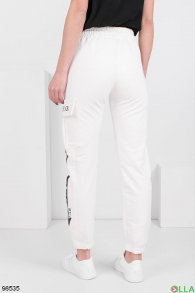 Женские белые спортивные брюки