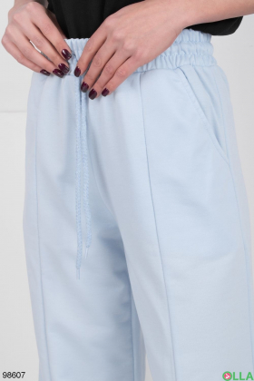 Жіночі блакитні спортивні брюки