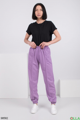Женские фиолетовые спортивные брюки
