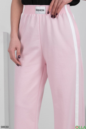 Жіночі світло-рожеві спортивні брюки