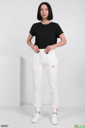 Women's white sweatpants