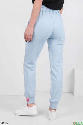 Жіночі блакитні спортивні брюки