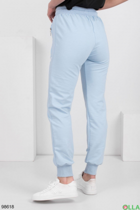 Женские голубые спортивные брюки