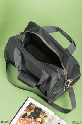 Мужская темно-серая спортивная сумка