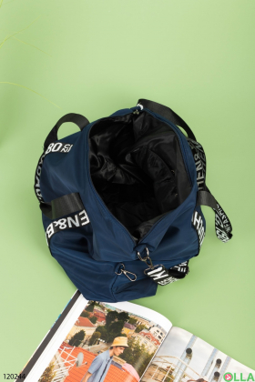 Мужская темно-синяя спортивная сумка