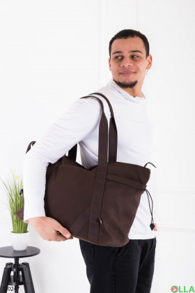Мужская коричневая спортивная сумка