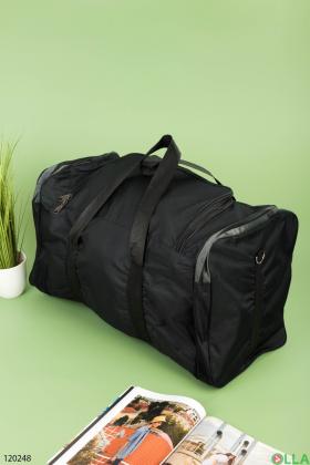 Мужская черно-серая спортивная сумка