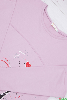 Women's pink sweatshirt with print