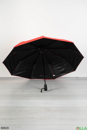 Жіноча коралово-чорна парасолька