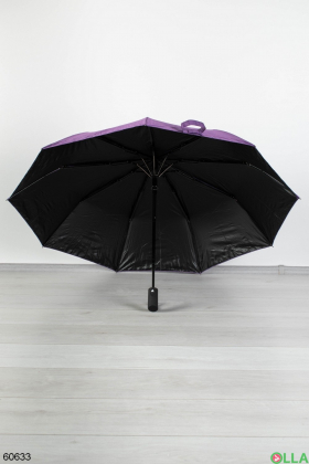 Жіноча  чорно-лілова парасолька