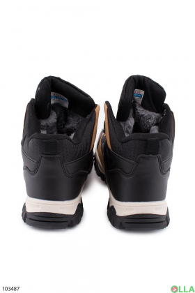 Men's black-brown winter sneakers