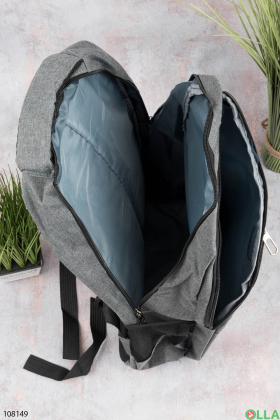 Men's dark gray backpack