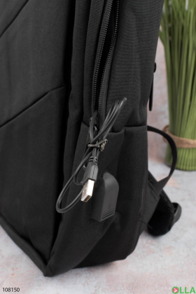 Men's black backpack